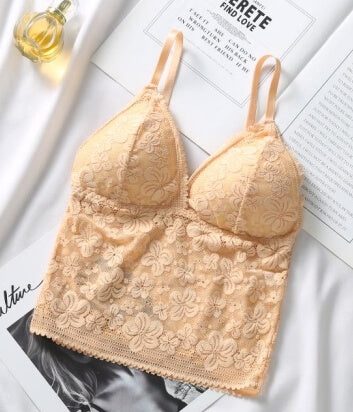 Elegant Floral Lace Crop Bra.