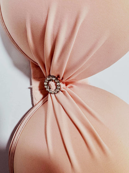 Crystal Push-Up Bra – Elegant Lift for Sizes 38 to 48