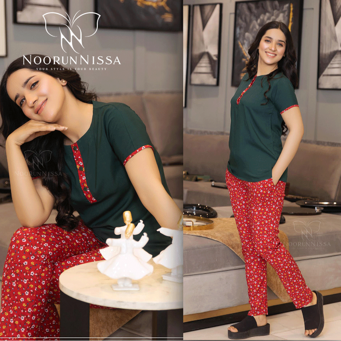 Elegant Cotton Night Suit for Women.