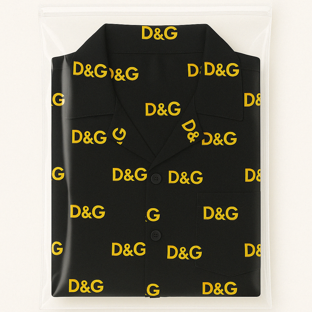 "Black D&G Printed Ladies Pajama Set.
