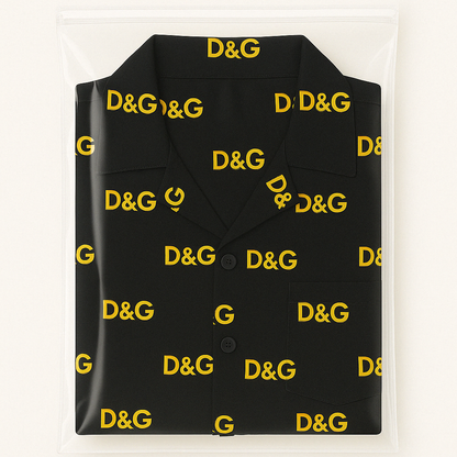 "Black D&G Printed Ladies Pajama Set.