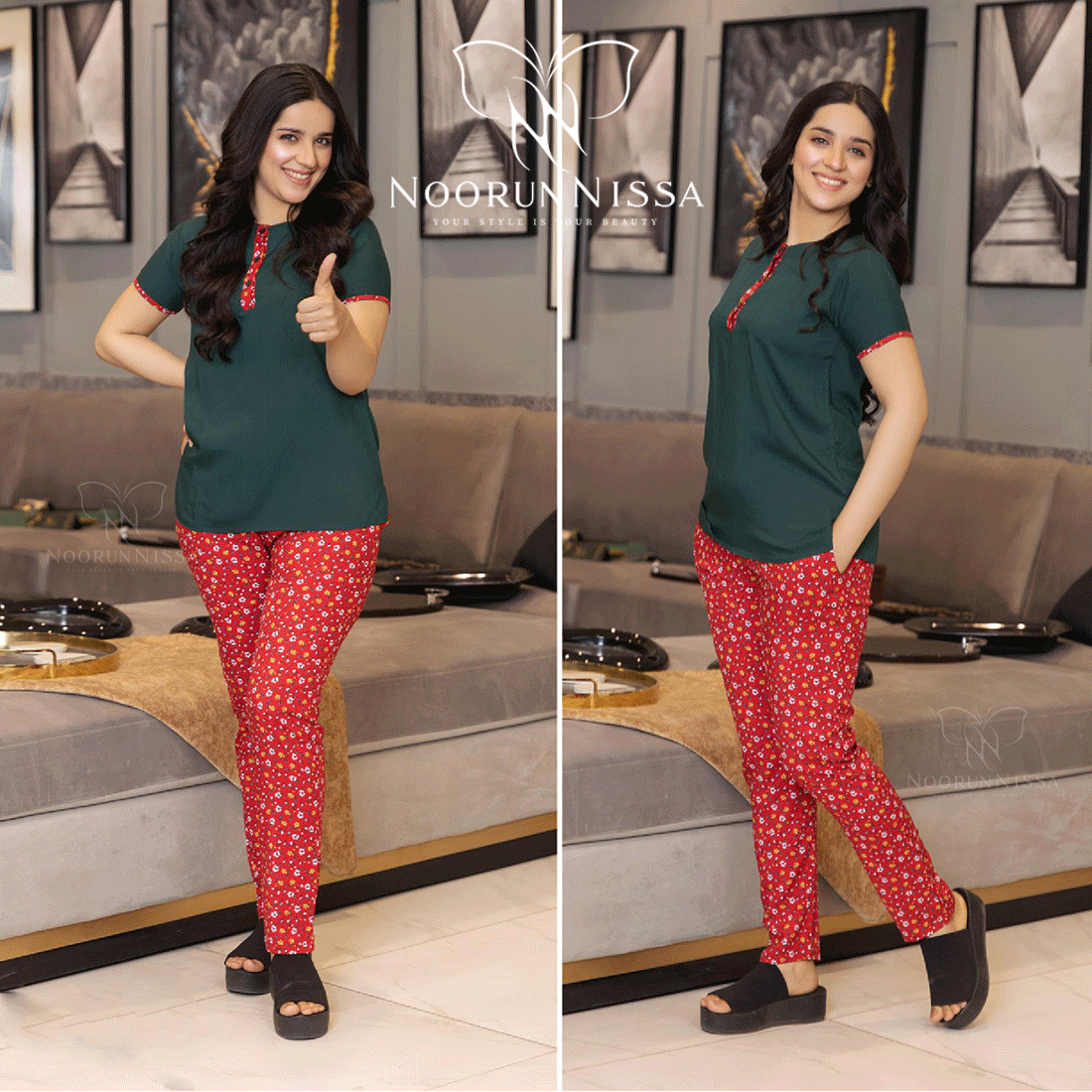Elegant Cotton Night Suit for Women.