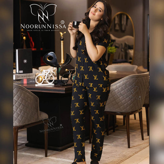 LV-Inspired Luxury Nightwear.