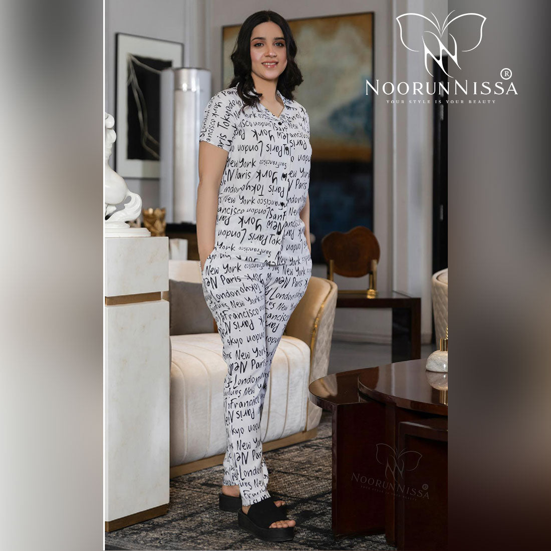 Trendy Printed Nightwear Suit for Women.