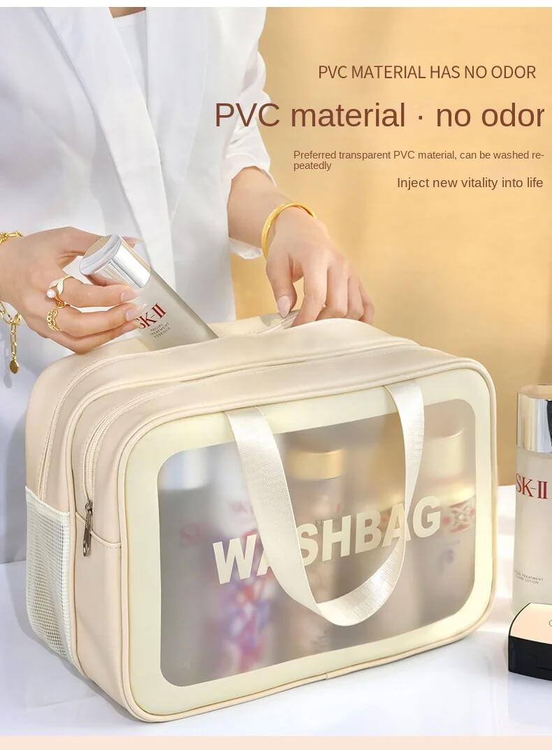 Transparent Waterproof Makeup Bag.