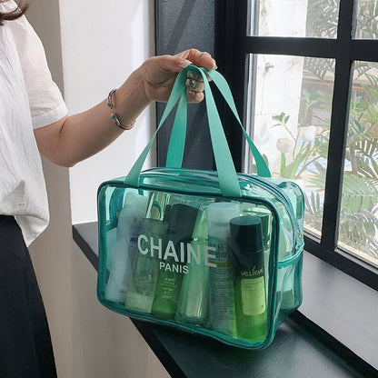 CHAİNE Transparent Makeup Travel Bag.