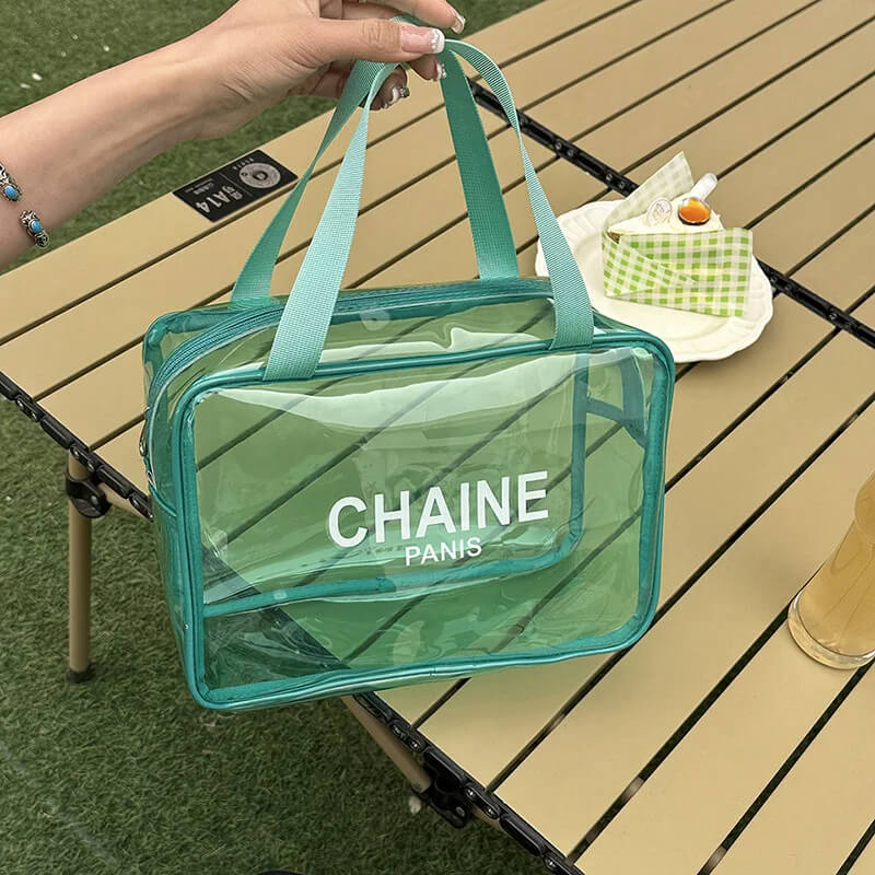 CHAİNE Transparent Makeup Travel Bag.