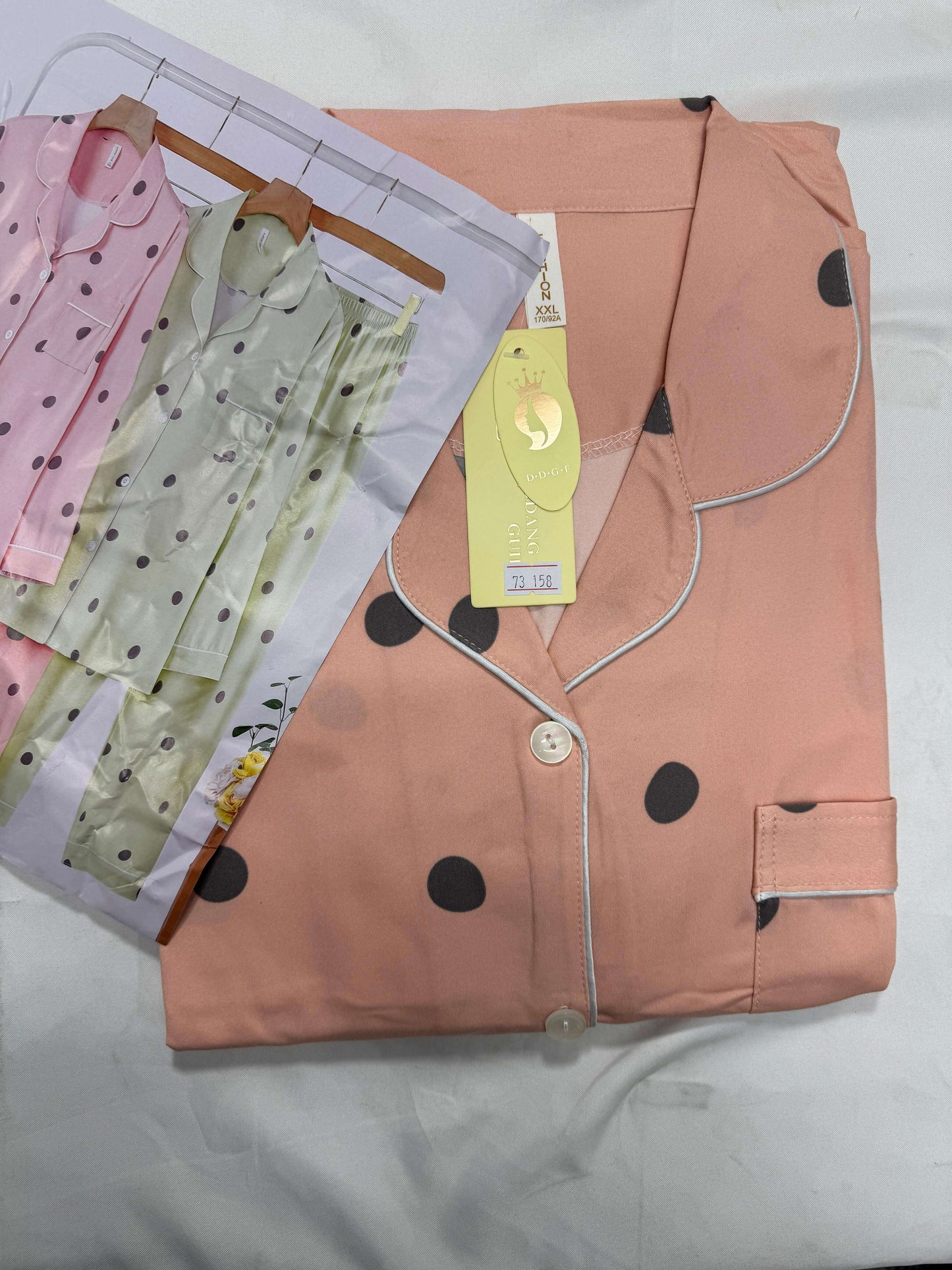 Chic Polka Dot Pajama Set