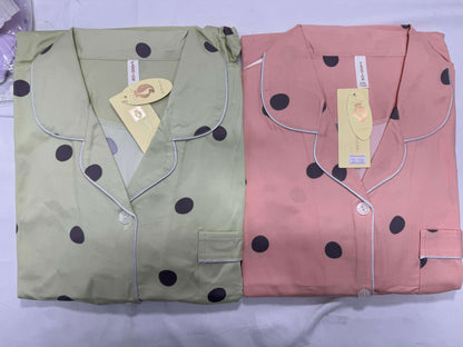 Chic Polka Dot Pajama Set