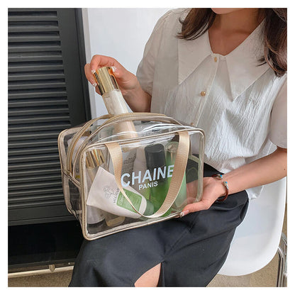 CHAİNE Transparent Makeup Travel Bag.