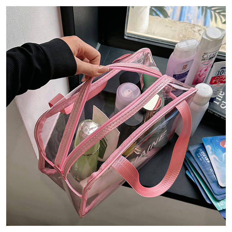 CHAİNE Transparent Makeup Travel Bag.