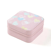 Mini Jewelry Storage Box Portable Family Travel Earrings Necklace Storage Box Female Ring Organizer.