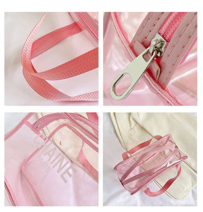 CHAİNE Transparent Makeup Travel Bag.